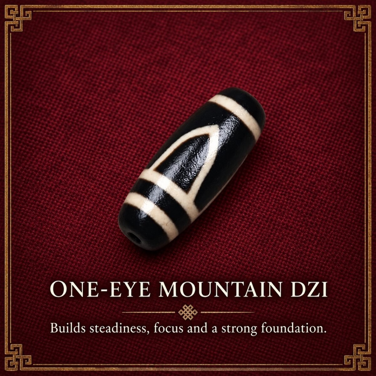 one-eye-mountain-dzi-v2 Tibetan Dzi Bead for DIY Mala — 20 Sacred Motifs