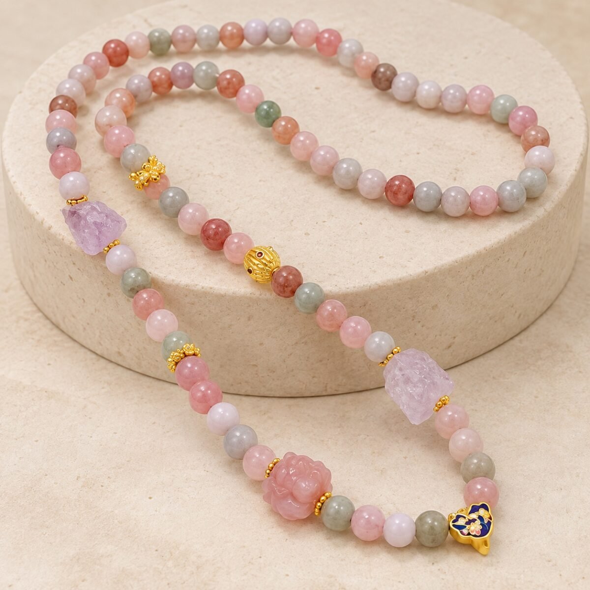 Pastel Harmony Jade Charm Chain
