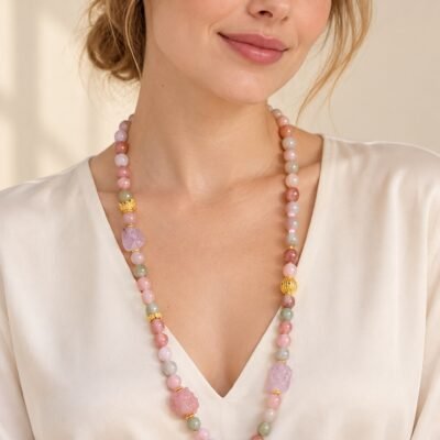 Pastel Harmony Jade Charm Chain