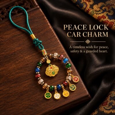 peace-lock-car-charm-premium Tibetan Wealth Guardian Car Charm
