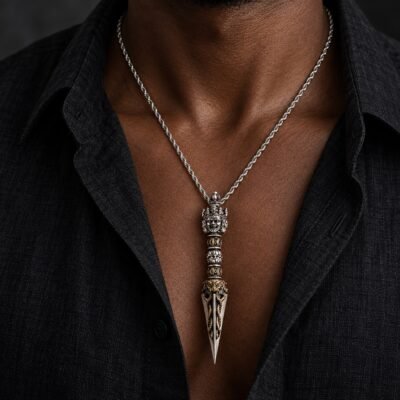 Tibetan Phurba Protection Amulet Necklace