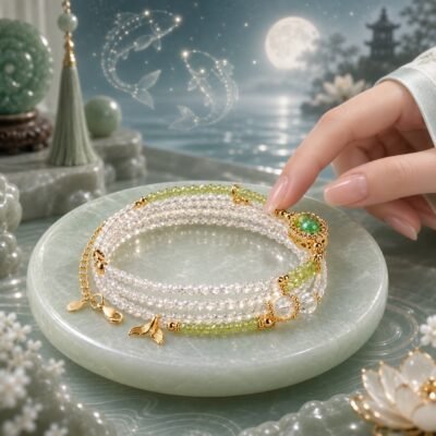pisces-zodiac-crystal-energy-wrap-bracelet-02-worn-light-v2 Elemental Zodiac Crystal Wrap Bracelets