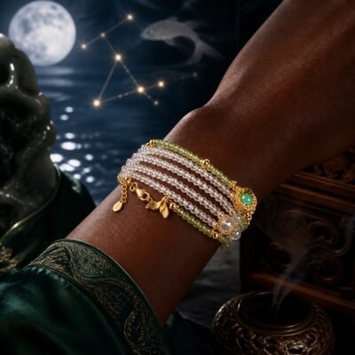 pisces-zodiac-crystal-energy-wrap-bracelet-03-worn-deep-v2 Elemental Zodiac Crystal Wrap Bracelets