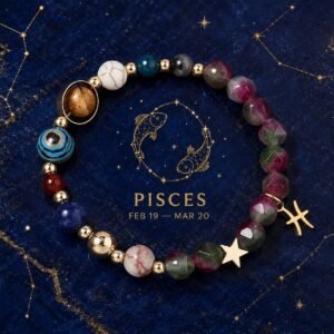 Vitality Zodiac Faceted Crystal Bracelet - Pisces