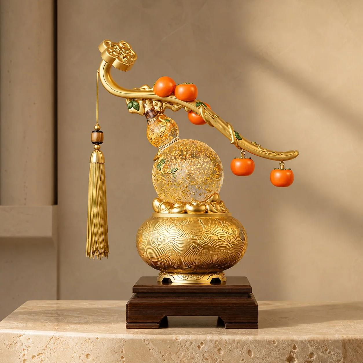 Crystal Treasure Gourd Prosperity Display