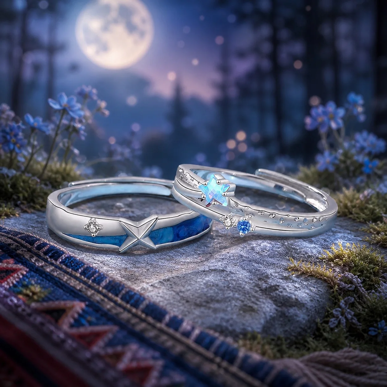 Starry Sea Promise Rings