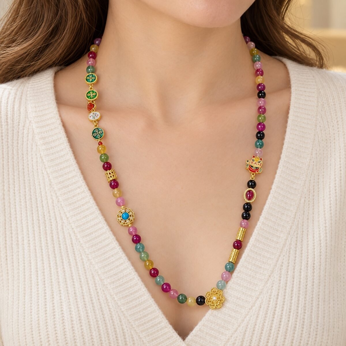 Rainbow Energy Charm Chain