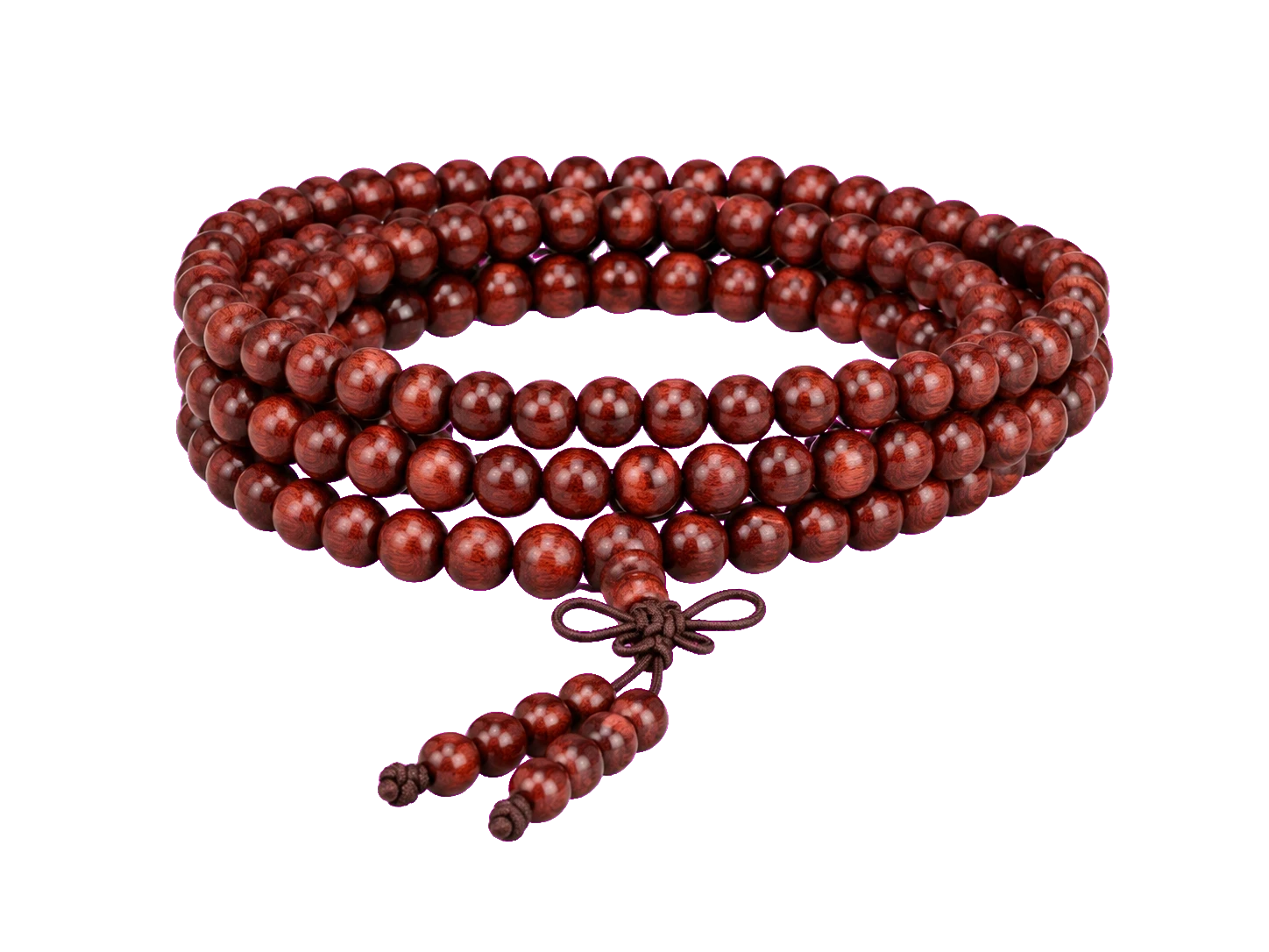 Red sandalwood mala beads