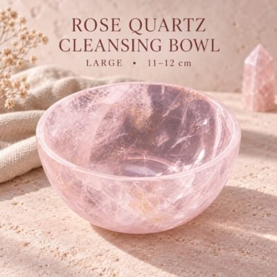 Natural Rose Quartz & Clear Quartz Crystal Cleansing Bowl Collection
