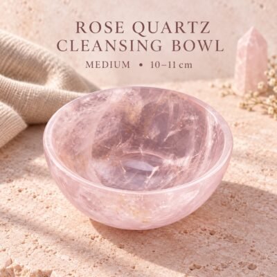 Natural Rose Quartz & Clear Quartz Crystal Cleansing Bowl Collection
