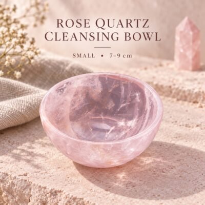 Natural Rose Quartz & Clear Quartz Crystal Cleansing Bowl Collection