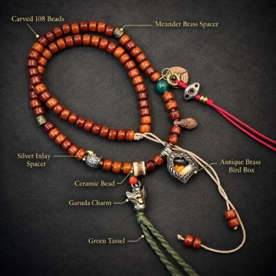 Sacred Carved 108-Bead Wrap Mala