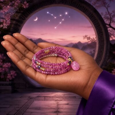 sagittarius-zodiac-crystal-energy-wrap-bracelet-03-worn-deep-v2 Elemental Zodiac Crystal Wrap Bracelets