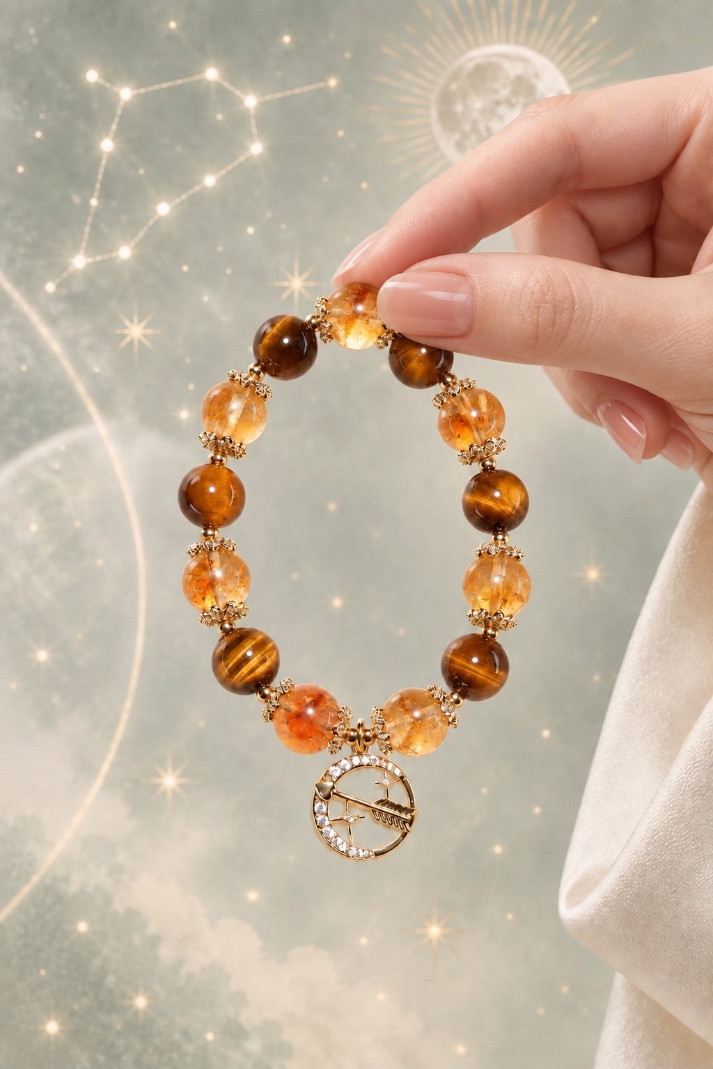 Zodiac Crystal Talisman Bracelet — Choose Your Sign