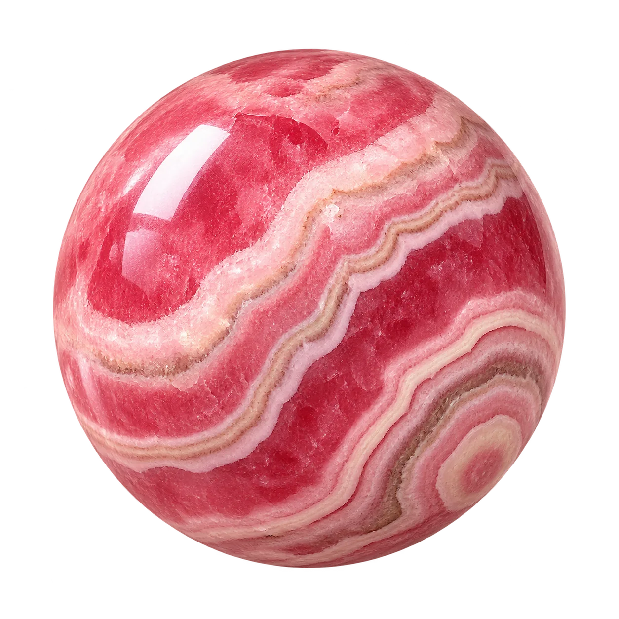Transparent Rhodochrosite crystal bead for Scorpio