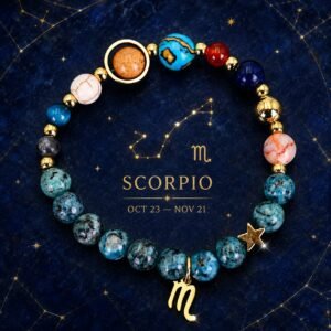 Blue Horizon Zodiac Stone Bracelet - Scorpio