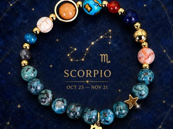 Scorpio Blue Horizon Zodiac Stone Bracelet
