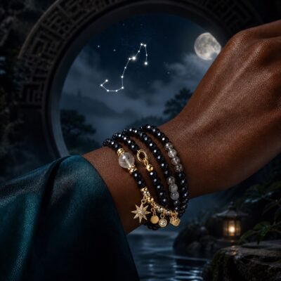 scorpio-zodiac-crystal-energy-wrap-bracelet-03-worn-deep-v2 Elemental Zodiac Crystal Wrap Bracelets