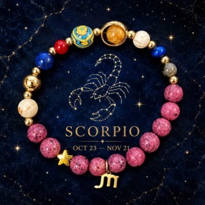Scorpio Rose Zodiac Totem Bracelet