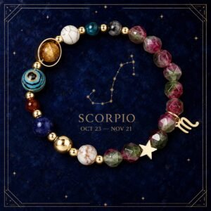Vitality Zodiac Faceted Crystal Bracelet - Scorpio