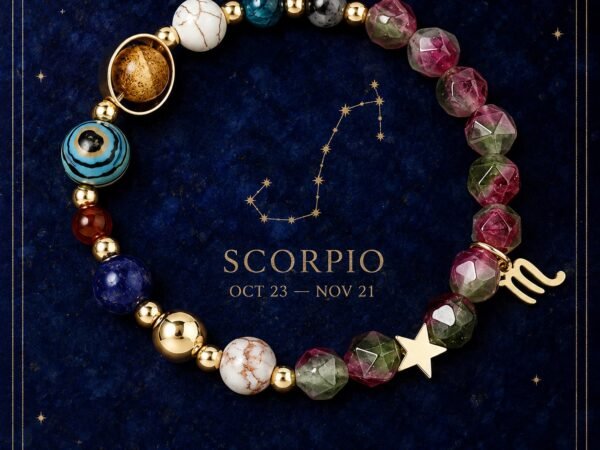 Scorpio Vitality Zodiac Faceted Crystal Bracelet