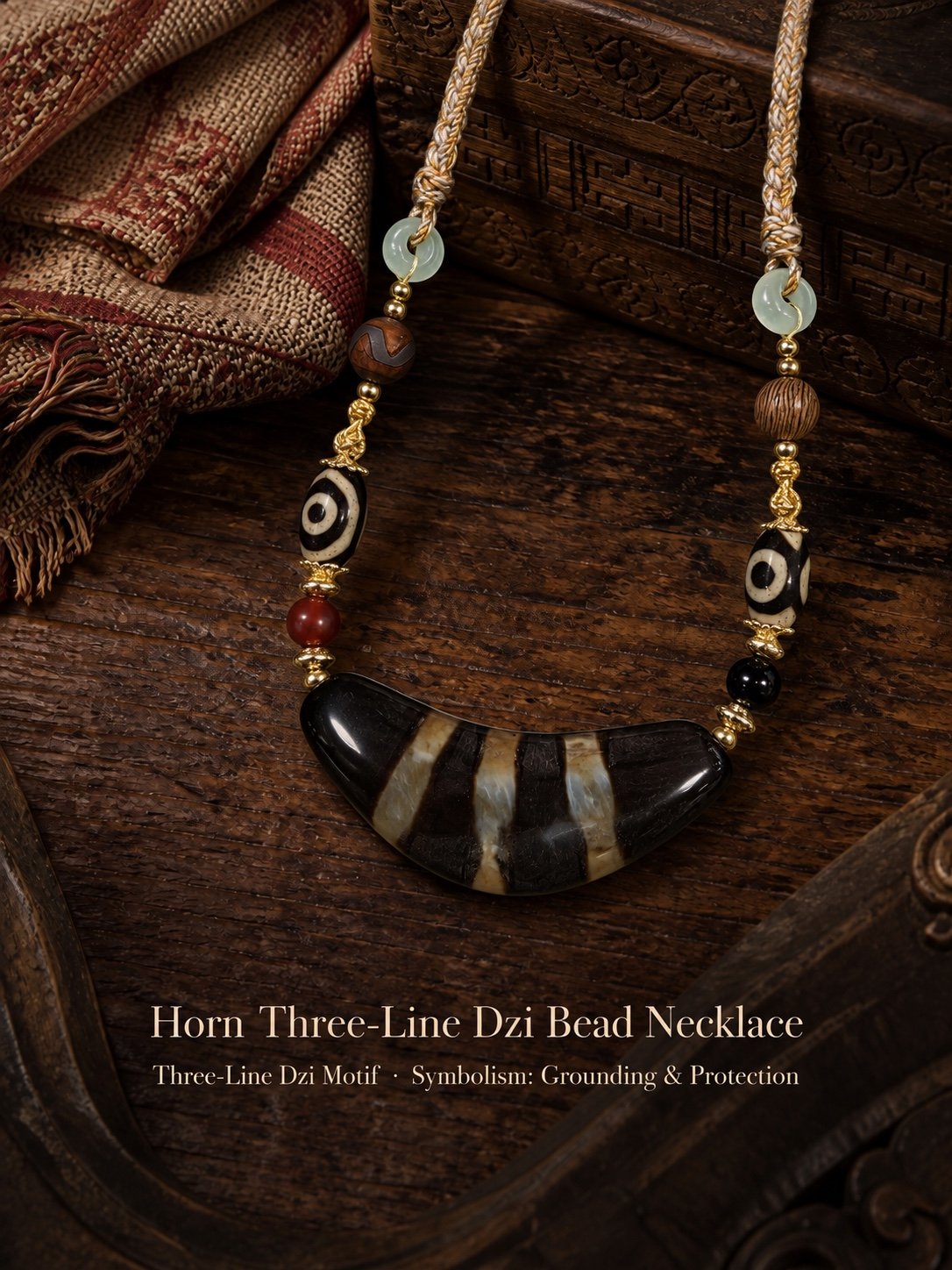 Smoky Umber Statement Bead Necklace