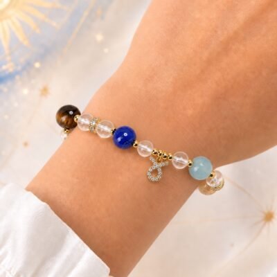 taurus-03-worn-light-v2 Taurus Grounded Bloom Zodiac Crystal Bracelet