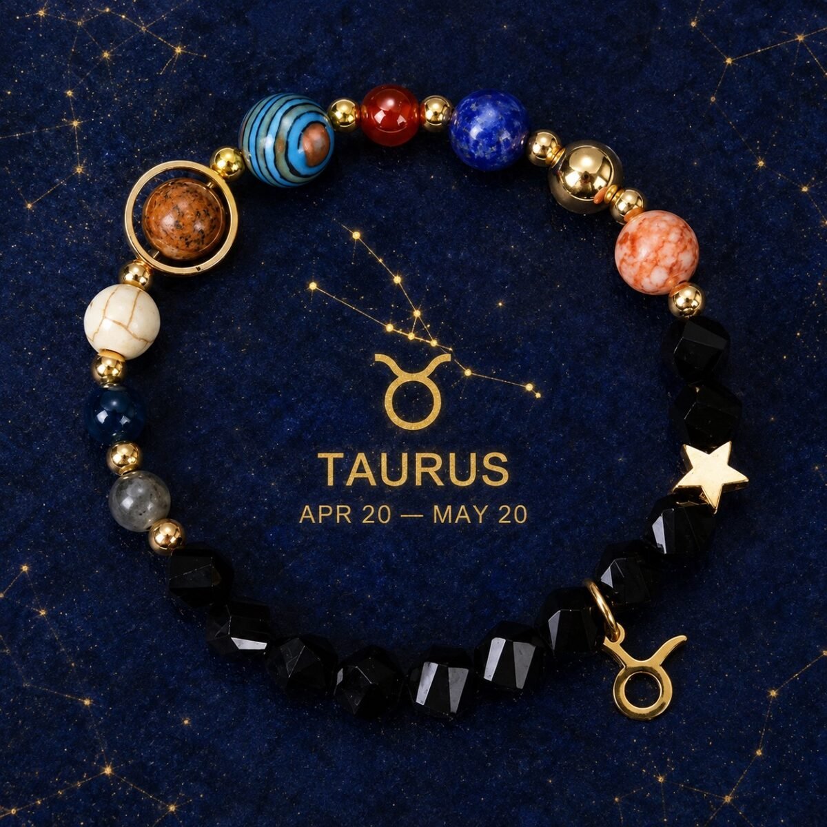 taurus-zodiac-black-faceted-crystal-bracelet-01-product-v2 Taurus Zodiac Bracelet with glossy black faceted natural-stone beads