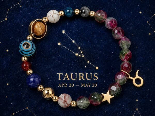 Taurus Vitality Zodiac Faceted Crystal Bracelet