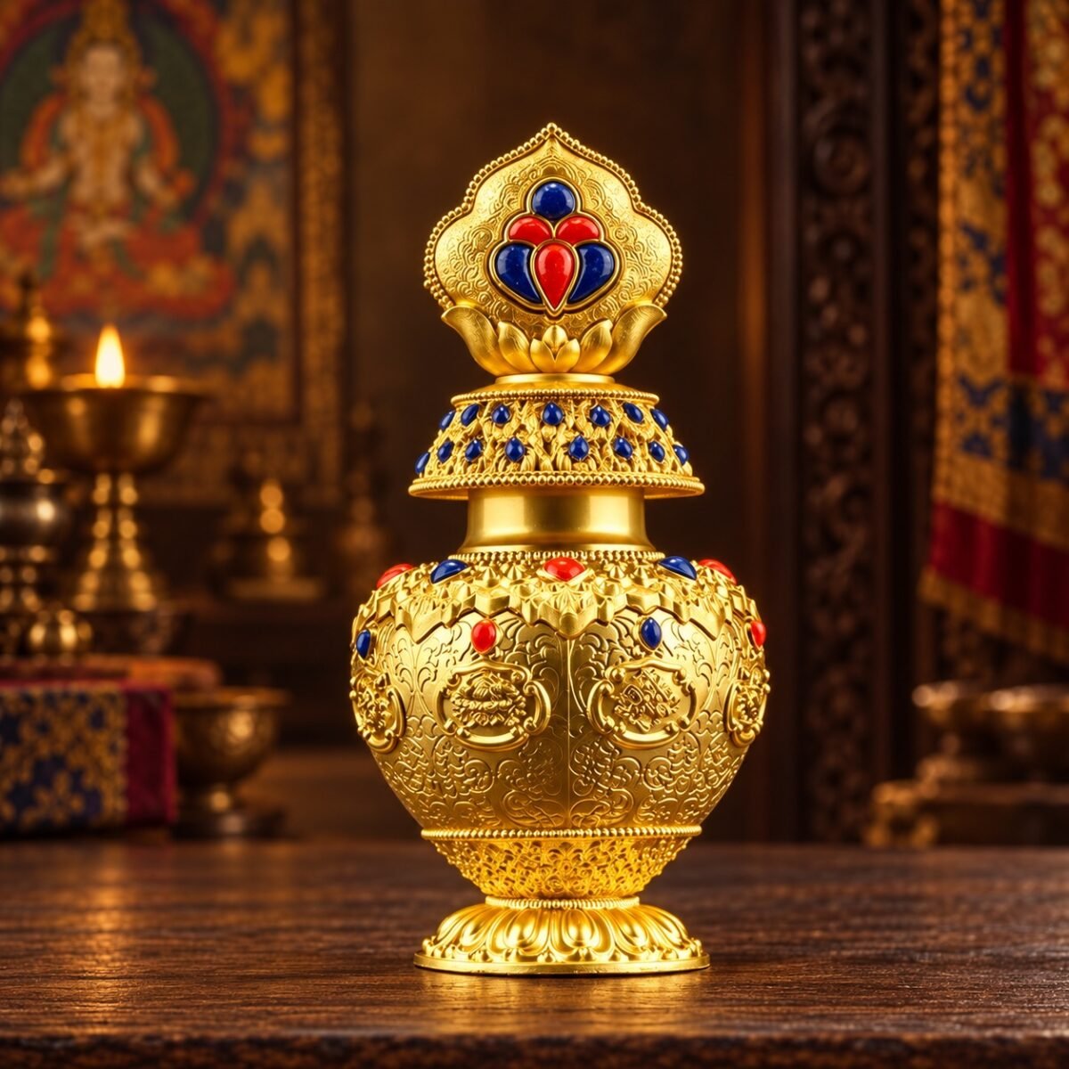 Tibetan Auspicious Treasure Vase