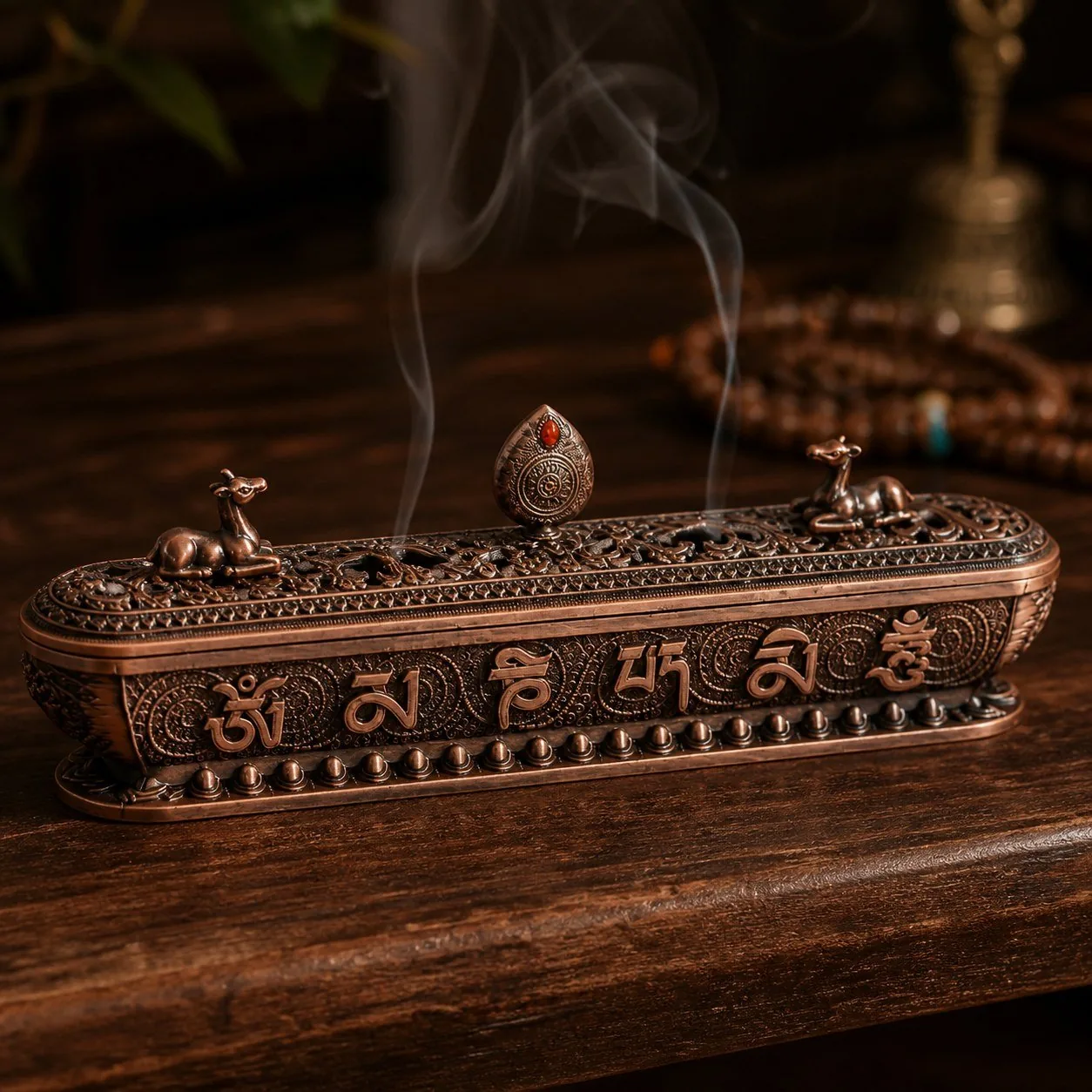 Tibetan Deer Mantra Incense Burner