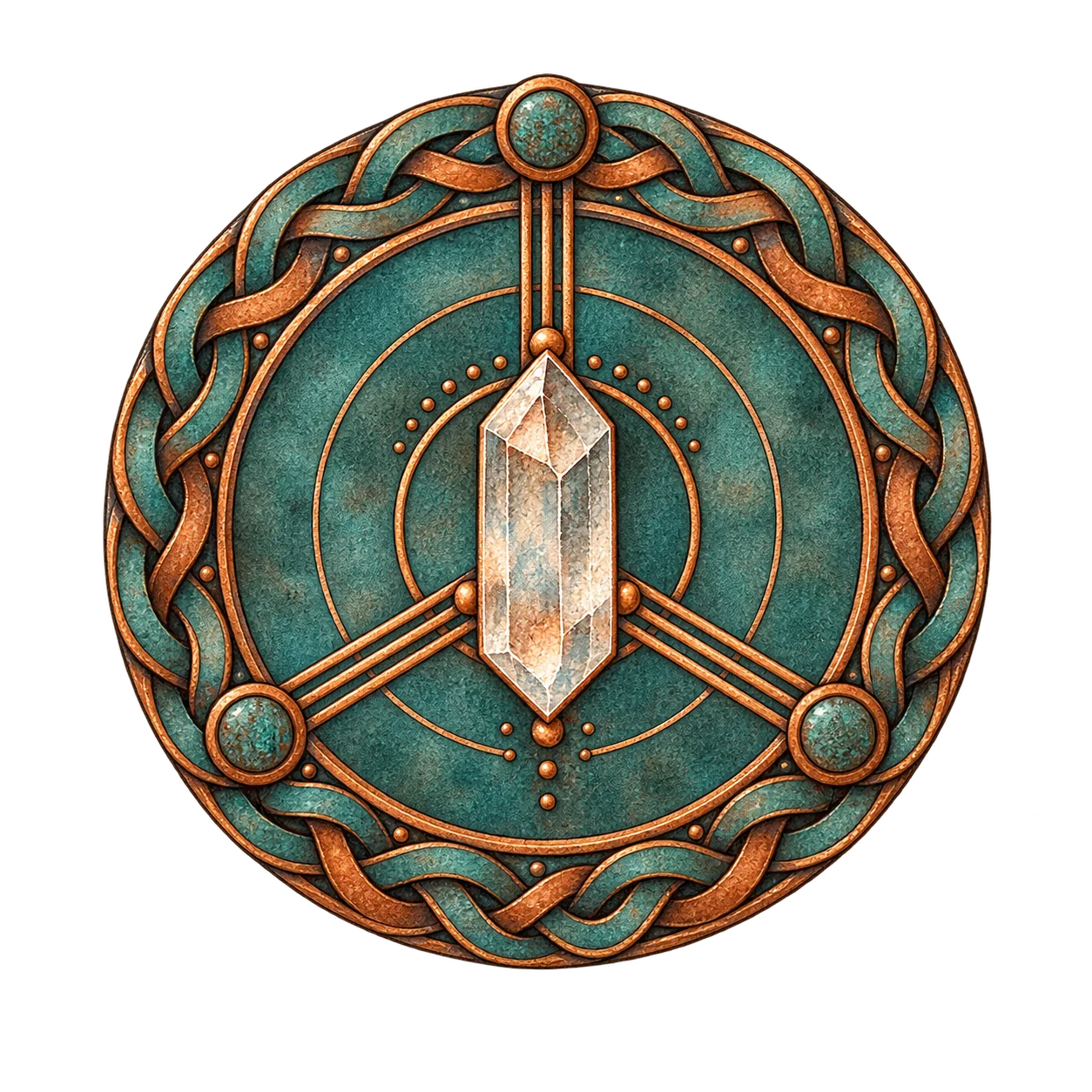 tibetan ornament crystal turquoise