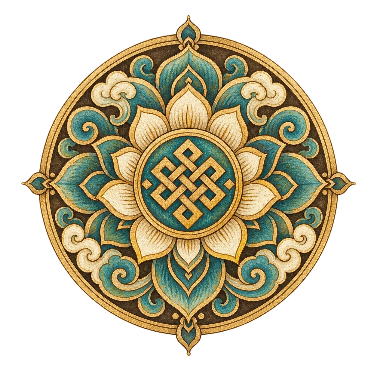 tibetan ornament medallion