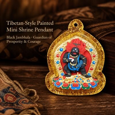 tibetan-style-painted-mini-shrine-pendant-black-jambhala-v2 Tibetan Hand-Painted Mini Shrine Pendant