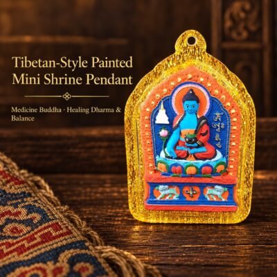 tibetan-style-painted-mini-shrine-pendant-medicine-buddha-dharma-seat-v2 Tibetan Hand-Painted Mini Shrine Pendant