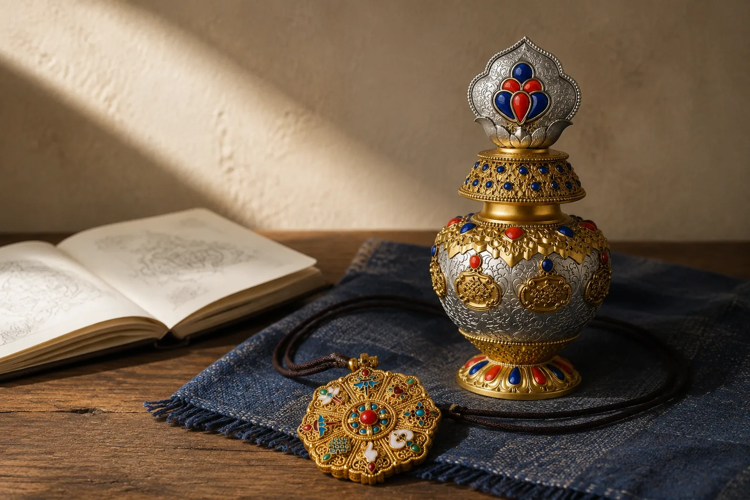 Tibetan Auspicious Treasure Vase