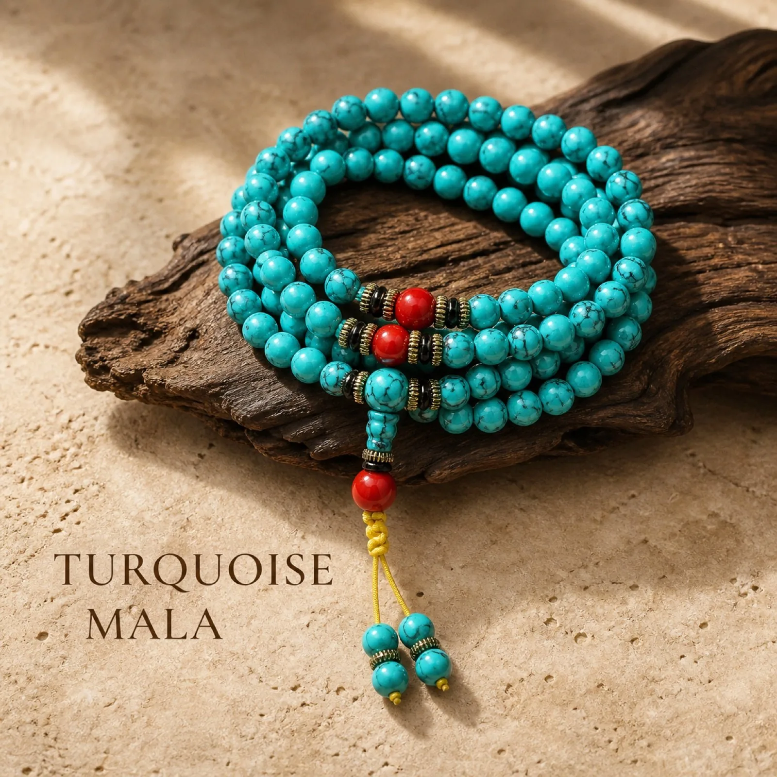 Turquoise Mala Prayer Necklace
