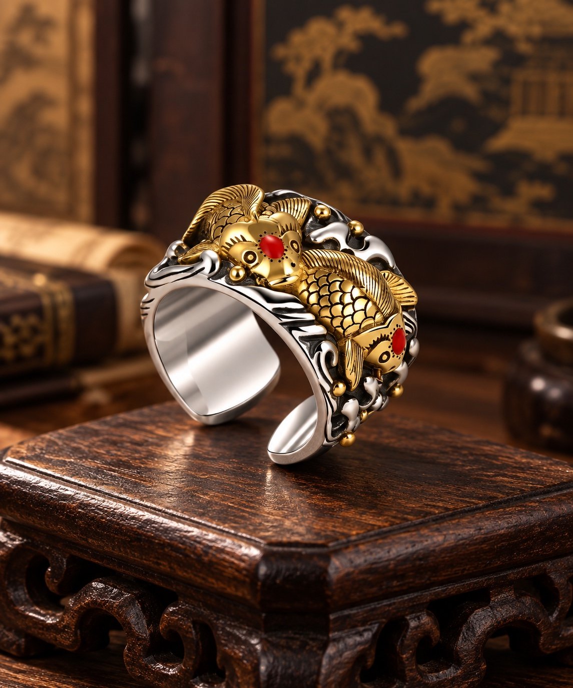 Vintage Koi Prosperity Ring