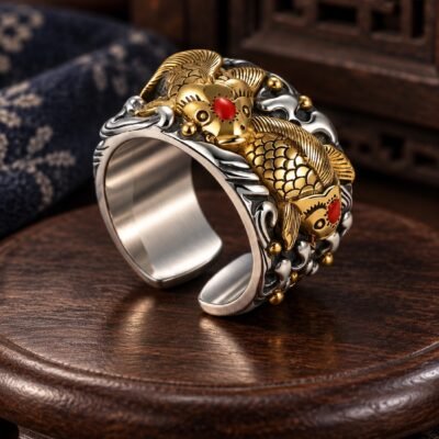 Vintage Koi Prosperity Ring