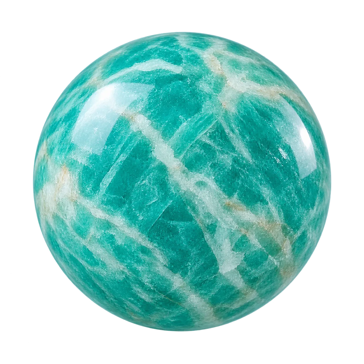 Transparent Amazonite crystal bead for Virgo