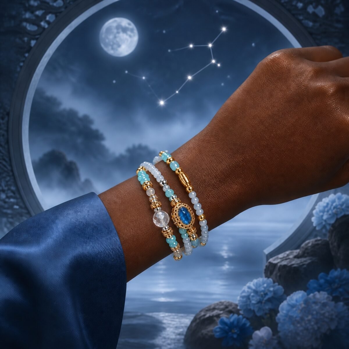 virgo-zodiac-crystal-energy-wrap-bracelet-03-worn-deep-v2 Elemental Zodiac Crystal Wrap Bracelets