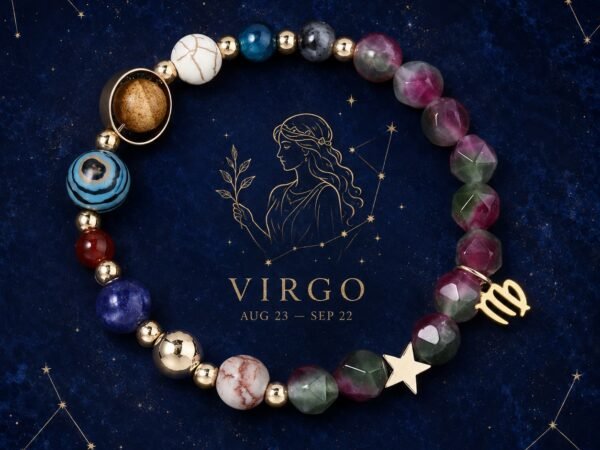 Virgo Vitality Zodiac Faceted Crystal Bracelet