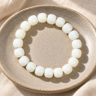 White Jade Bodhi Accent Bracelet Collection