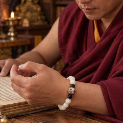 White Jade Bodhi Accent Bracelet Collection