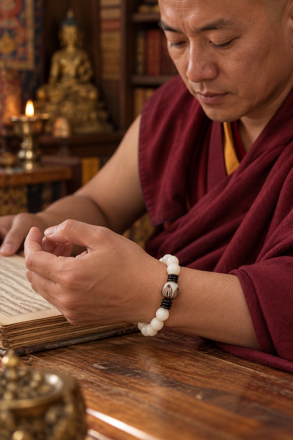 White Jade Bodhi Accent Bracelet Collection