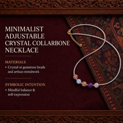 Minimalist Adjustable Crystal Collarbone Necklace
