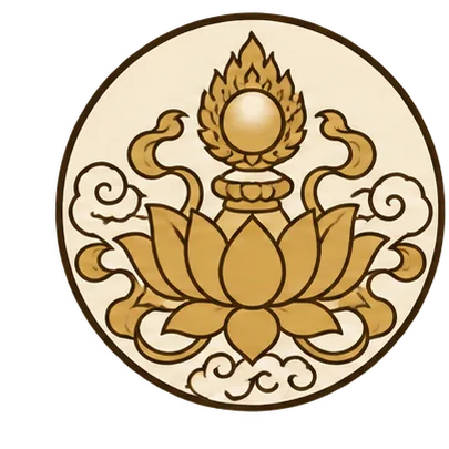 Gold lotus motif