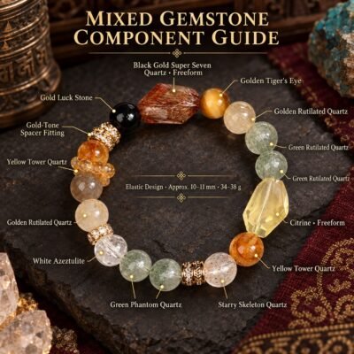 Mixed Gemstone Statement Bracelet