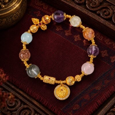 z1730083-gold-medallion-multigem-intention-bracelet-04-main Gold Medallion Multigem Intention Bracelet