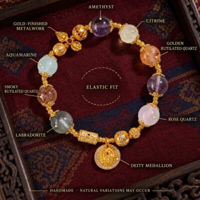z1730083-gold-medallion-multigem-intention-bracelet-05-accessories Gold Medallion Multigem Intention Bracelet